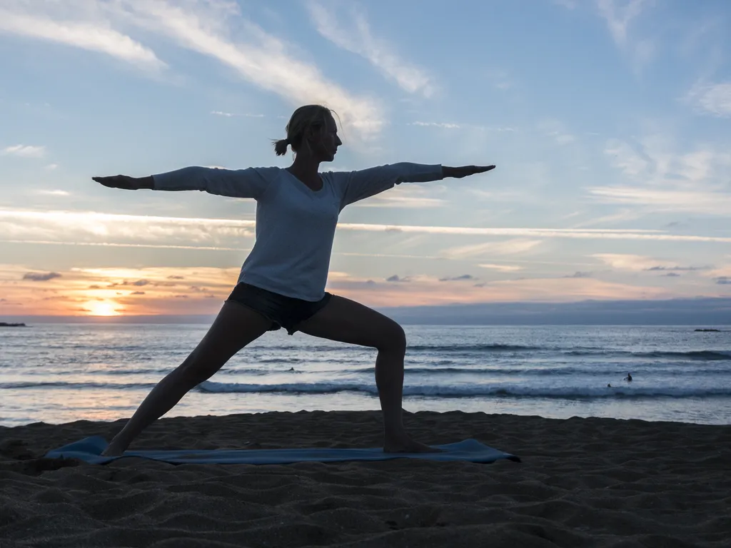 Yoga op het strand