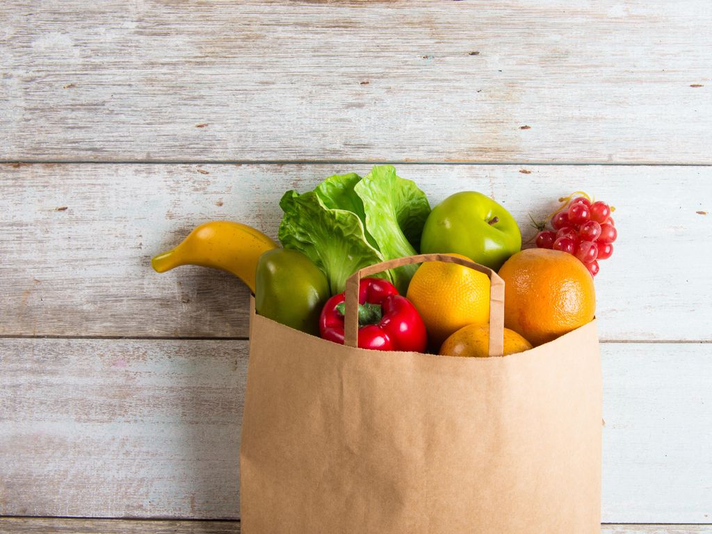 bag with grocery