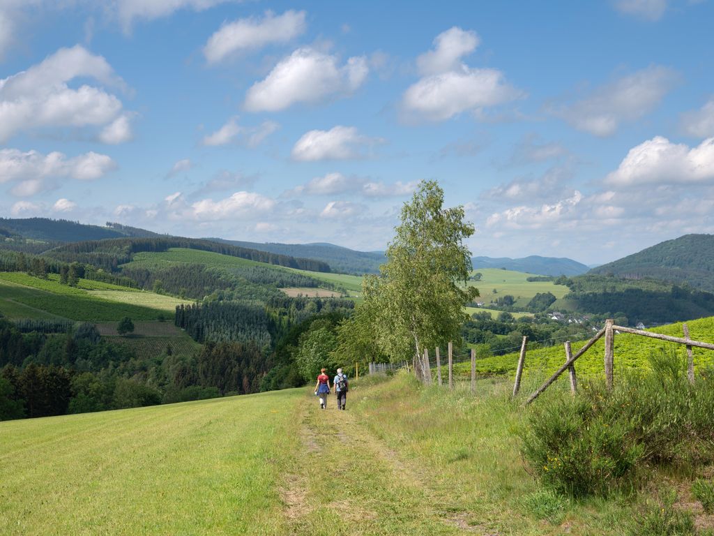 Couple hiking in Sauerland, Germany