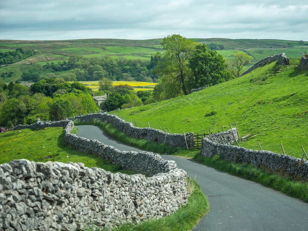 Country road at Yorkshire Dales, England, UK