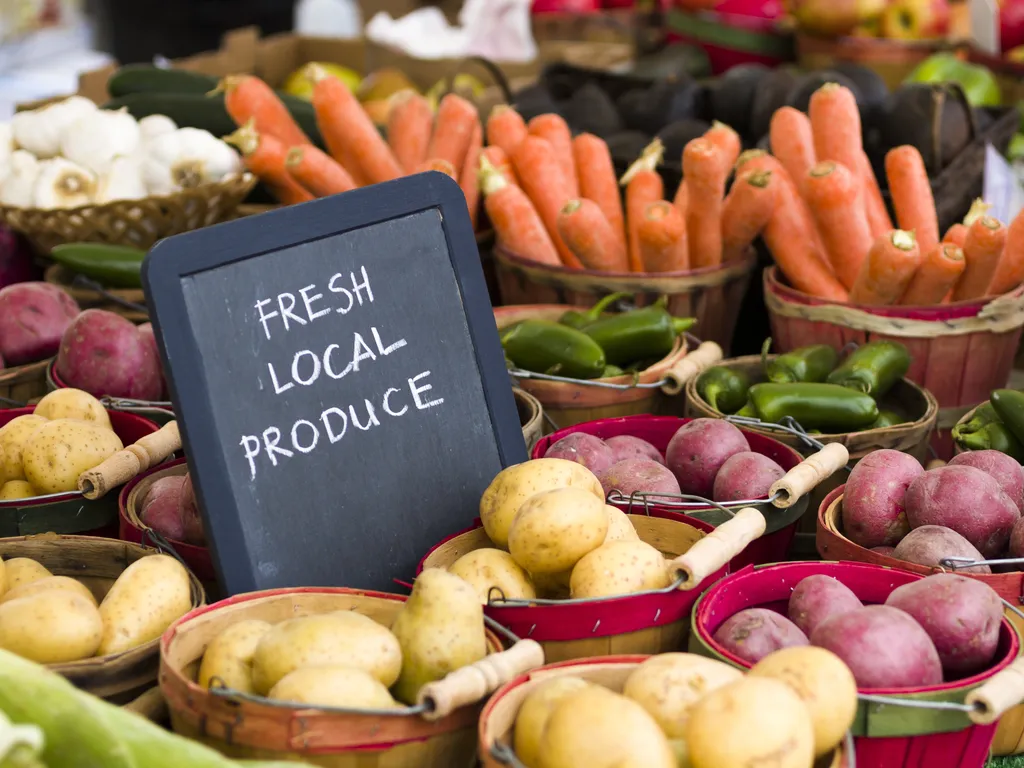 Fresh produce at local farmers market