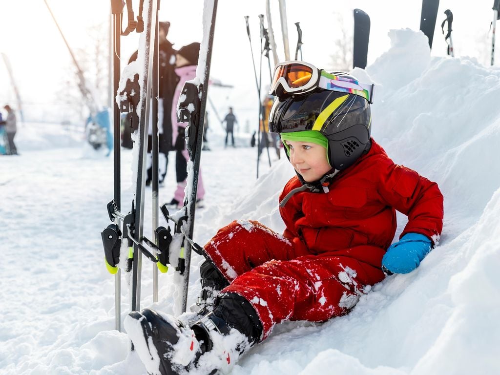 Child skiing