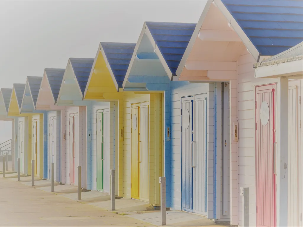 Pastel Beach Huts